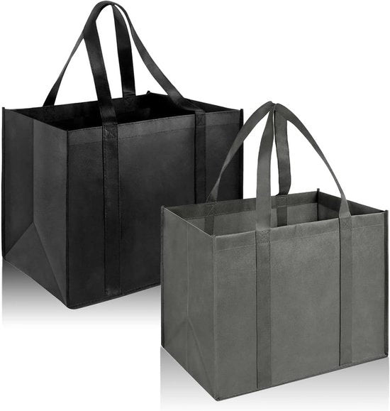Borse da Spesa Rifiatabili Pieghevoli - 2 Pezzi, 41 x 33 x 26 cm, Multicolore