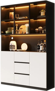 Cassettiera - Vetro Resistente - Porte Aperte - Tre Comparti - Due Porte