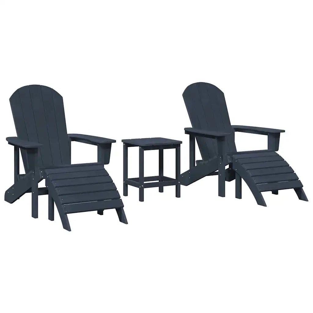 Sedia da Giardino 3 pcs Navy Polietilene 3335847