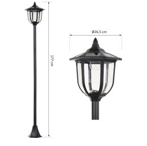 Lampada solare LED da esterno con 6 LED e luce a fiamma