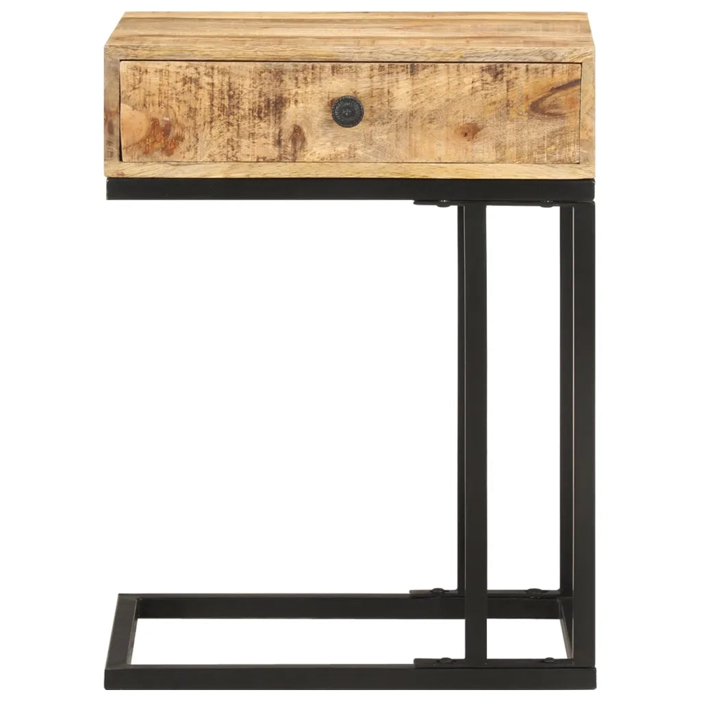 Tavolino Laterale a Forma di U 45x30x61 cm in Massello di Mango 289091