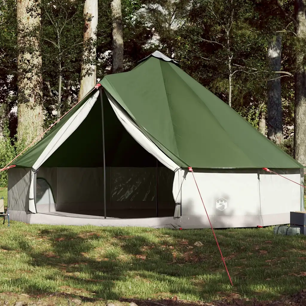 Tenda Familiare Tipi per 12 Persone Verde Impermeabile 94591