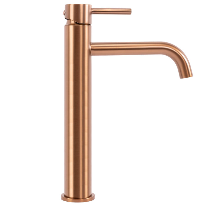 Rubinetto Da Lavabo Rea Lungo Brush Copper High