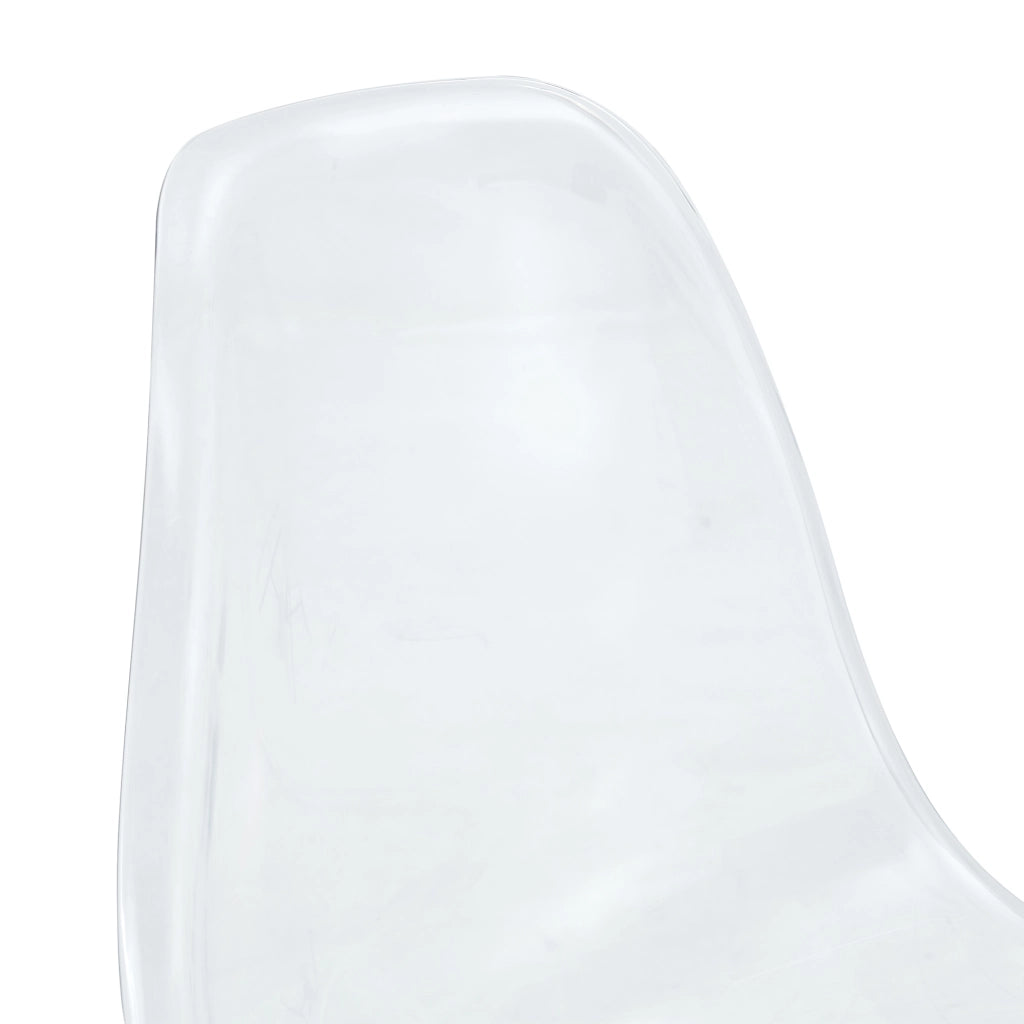 Set da 2 Sgabelli da Bar Trasparenti Gambe in Metallo Argento Altezza 102 cm Design Moderno e Robusto per Cucina