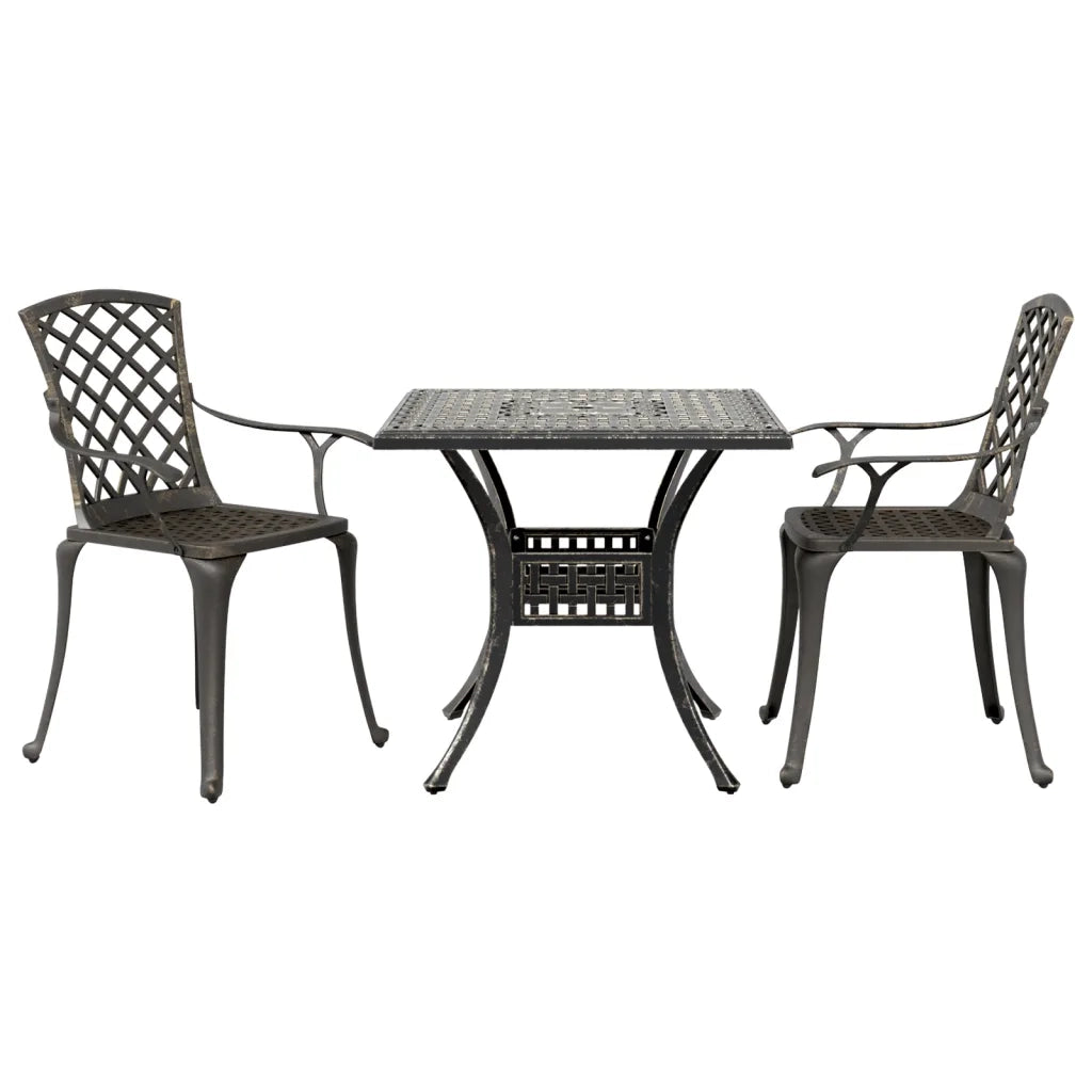 Set da Bistrò 3 pz Bronzo in Alluminio Pressofuso 3216345
