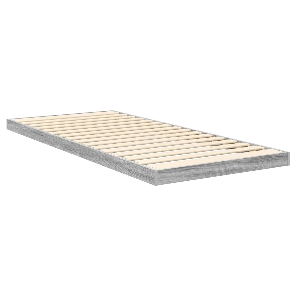 Struttura letto a terra Grigio Sonoma 100 x 200 cm 893553