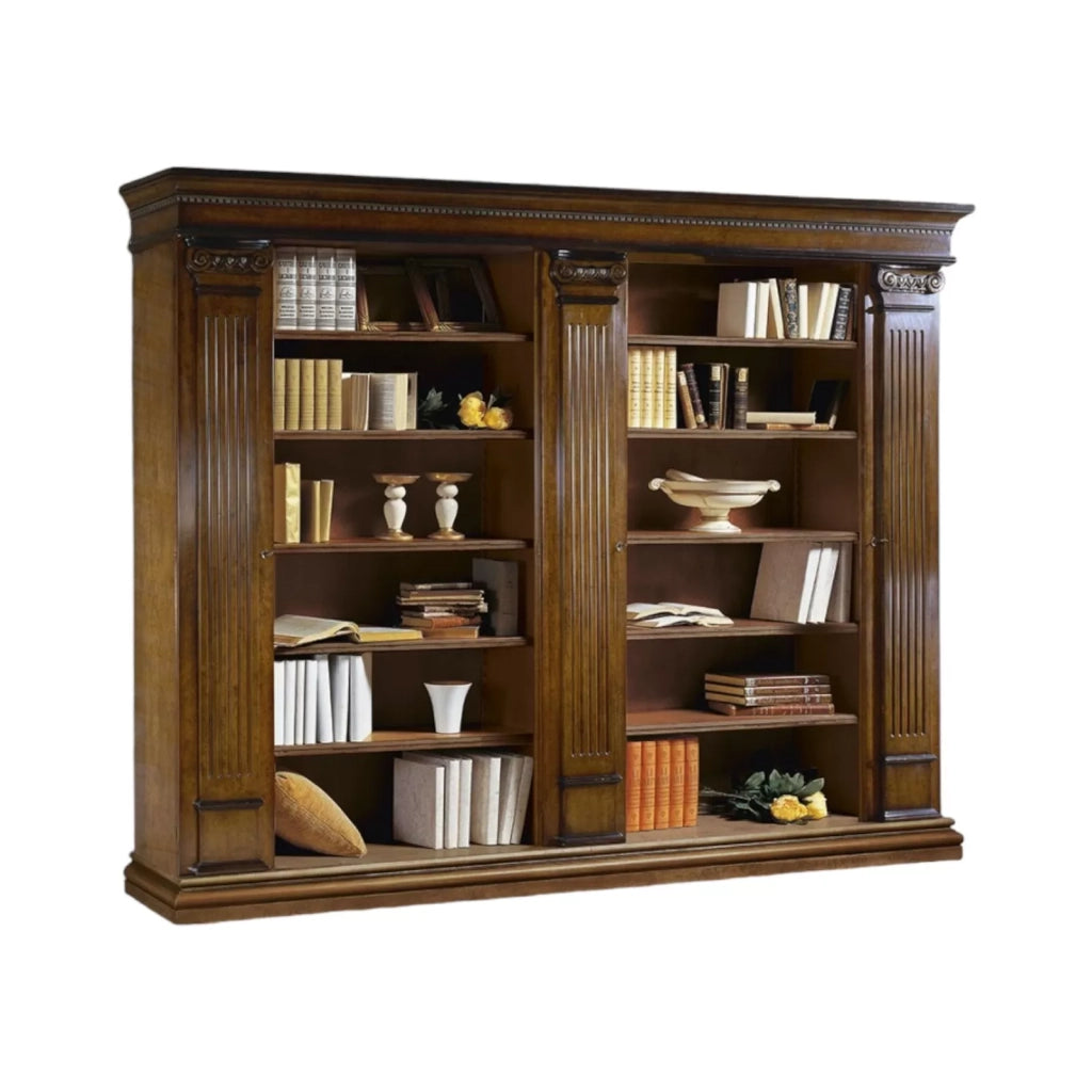 Libreria classica 3 porte e 22 ripiani in legno 306x52x240 - Mobili 2G
