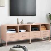 Mobili TV 2pz Rosa 68x39x50,5 cm in Acciaio 843045