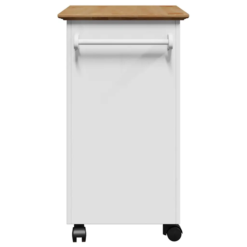 Carrello da Cucina BODO Bianco e Marrone 67,5x45x80 cm CFW9355089