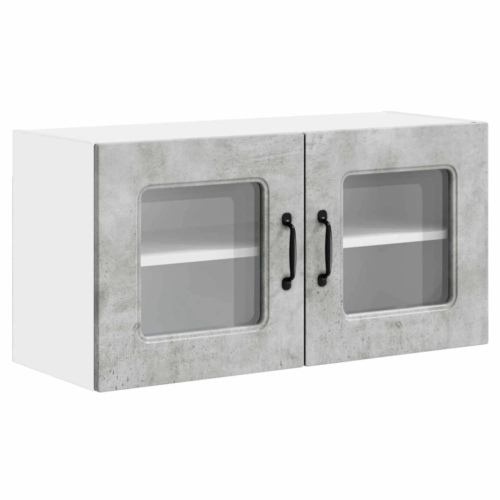 Mobile da cucina con lo scaffale-Armadio da cucina Grigio cemento 80 x 31 x 40 cm 626633