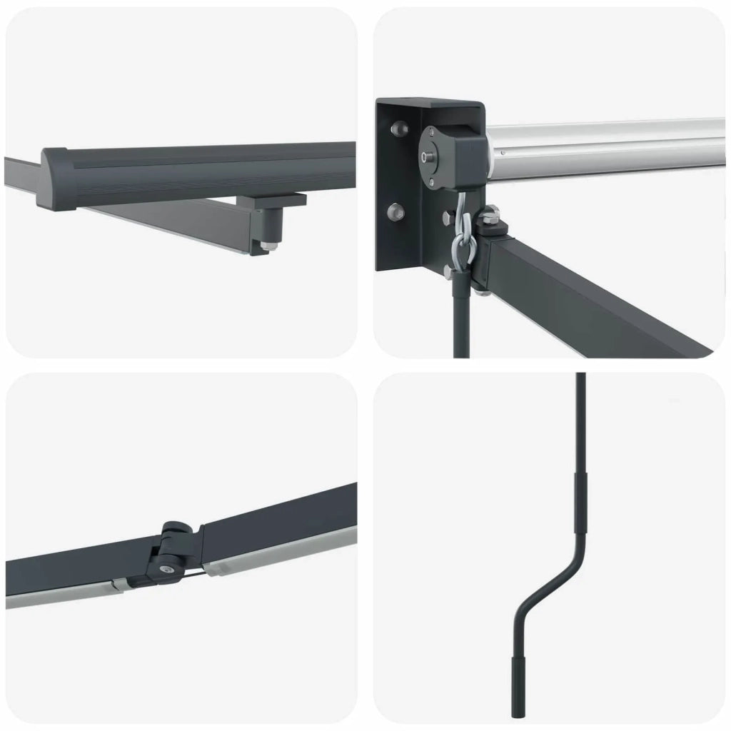 Struttura della tenda elettrica retrattile Antracite 4,5 × 3 m
