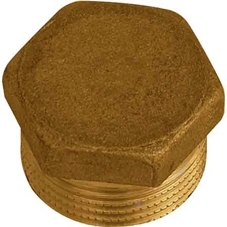 TAPPO MASCHIO ESAGONALE OTTONE GIALLO 3/4 - MADE IN ITALY
