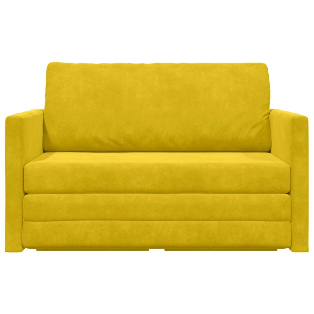 Divano letto Giallo girasole 124 x 71 x 78 cm Velluto 4106707