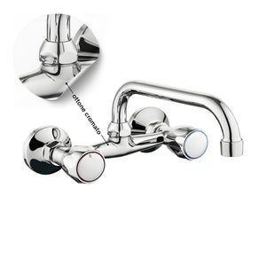 Rubinetto a muro up canna alta in ottone cucina con erogazione orientabile *** confezione 1