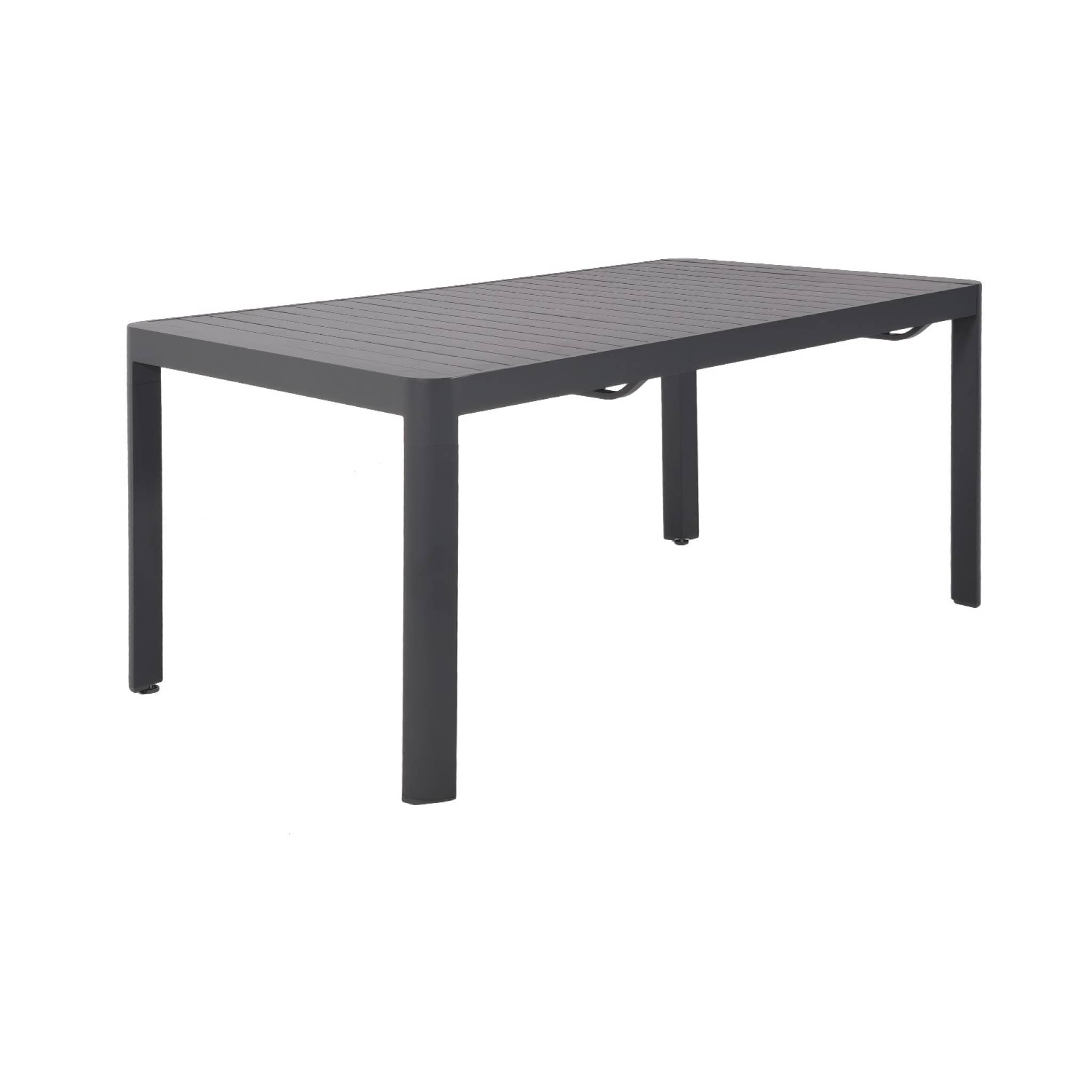 Tavolo da giardino estensibile in alluminio + 10 sedute, antracite