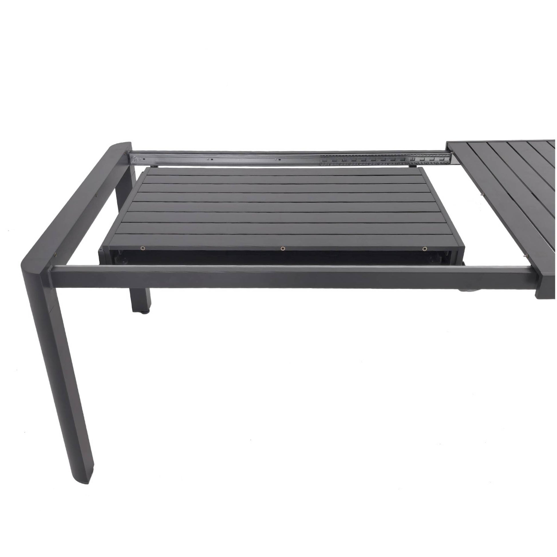Tavolo da giardino estensibile in alluminio + 10 sedute, antracite