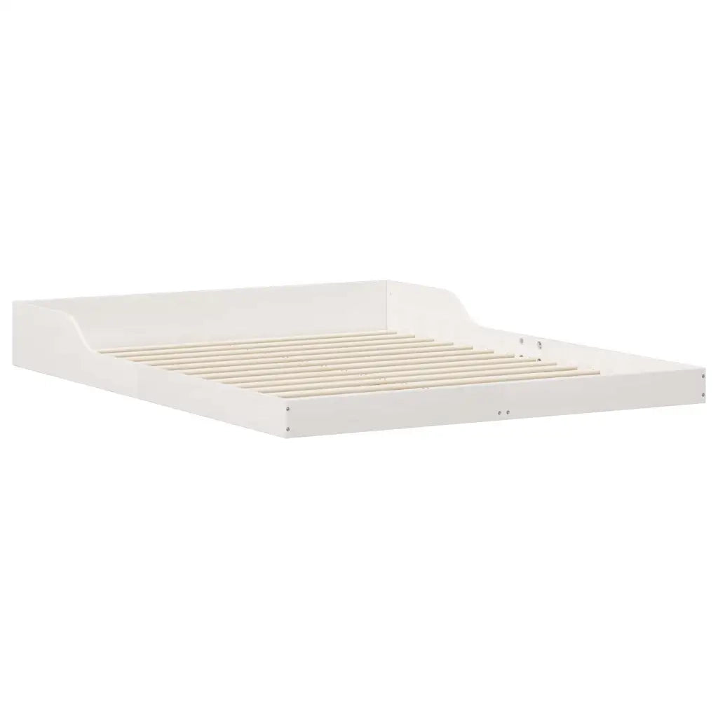 Struttura del letto Bianco 150 x 200 cm Pino massello