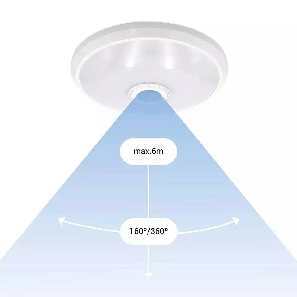 Plafoniera Con Sensore di Movimento da 15W Led Luce Bianca Fredda 6500K Soffitto