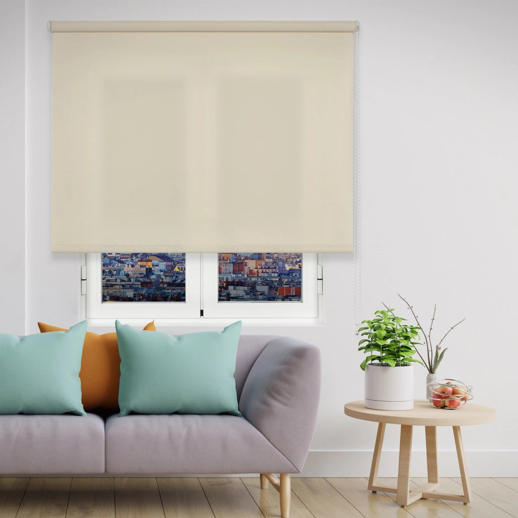 VIEWTEX Tenda a rullo Traslucida Basic Ivory 90 X 250cm - Made in Europe - 5 anni di Garanzia
