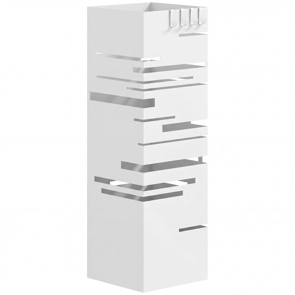 Portaombrelli ¨C Zephmum ¨C Bianco Metallo 15.5x15.5x49 cm