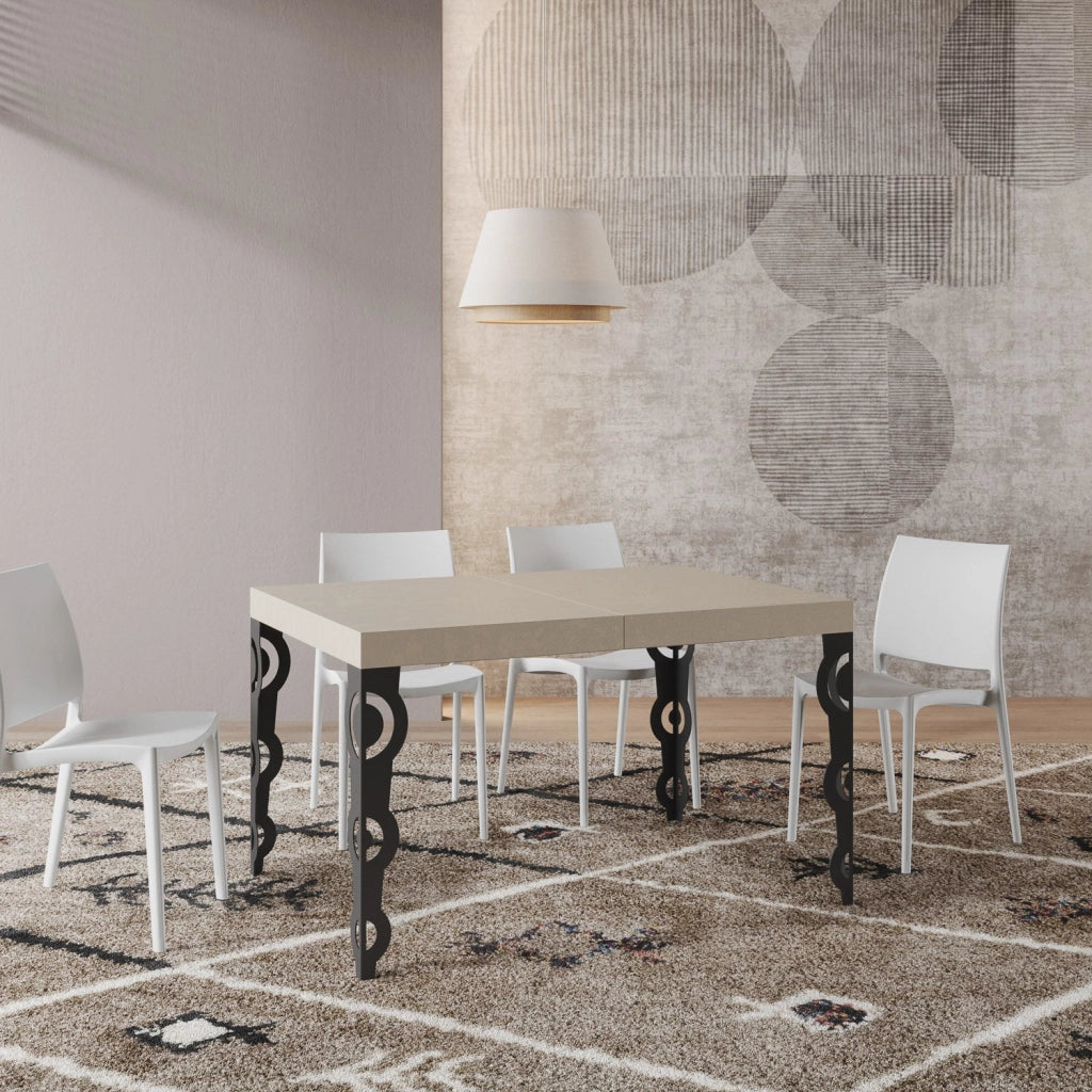 Tavolo Allungabile 120-224x90x77 cm Karamay Premium Cashmere Telaio Antracite