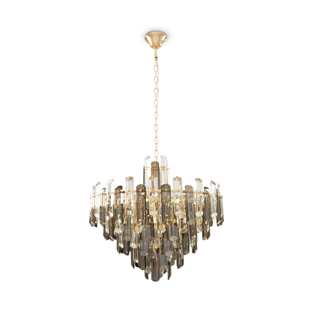 Maytoni Lampadario contemporaneo Flare 8 luci E14 oro metallo vetro