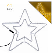 STELLA LUMINOSA LED 90 LUCI CALDE PER INTERNI ED ESTERNI - EFFETTI DI LUCE PERSONALIZZABILI