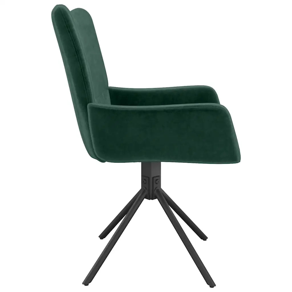 Sedie da Pranzo Girevoli 2 pz Verde Scuro in Velluto 344811