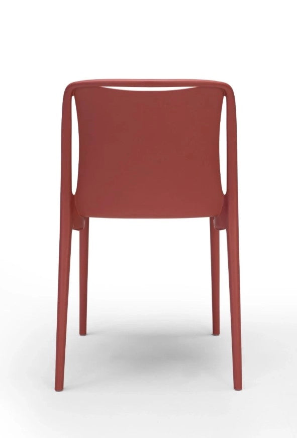 Velair Set 6 Sedie Polipropilene 51 x 52 x 81 cm Impilabili color Marsala