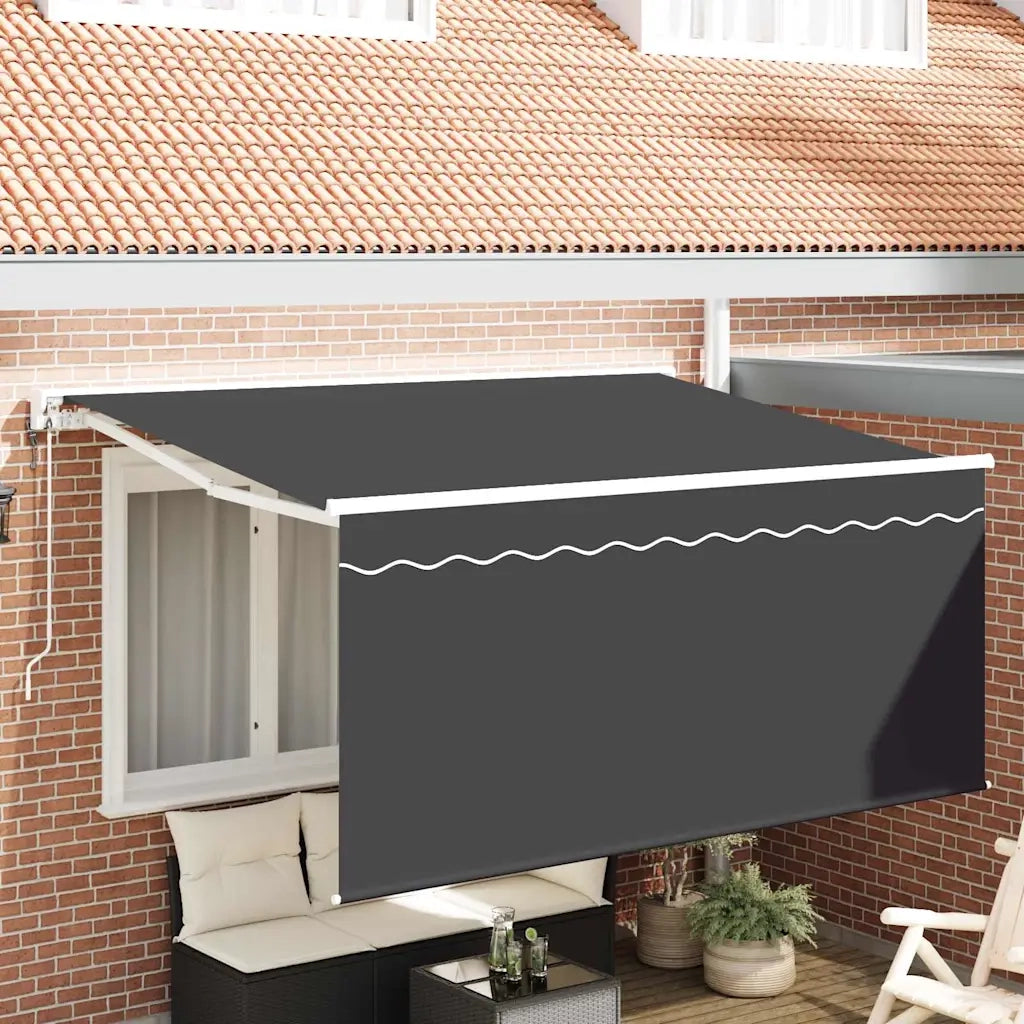 Tenda Retrattile Antracite 300 x 200 cm Poliestere e Alluminio 3329512
