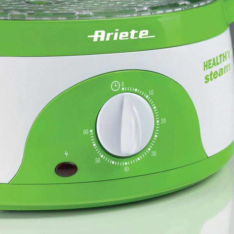 Vaporiera Elettrica - 3 Cestelli - Timer 60 Minuti - 800 Watt - 9 Litri