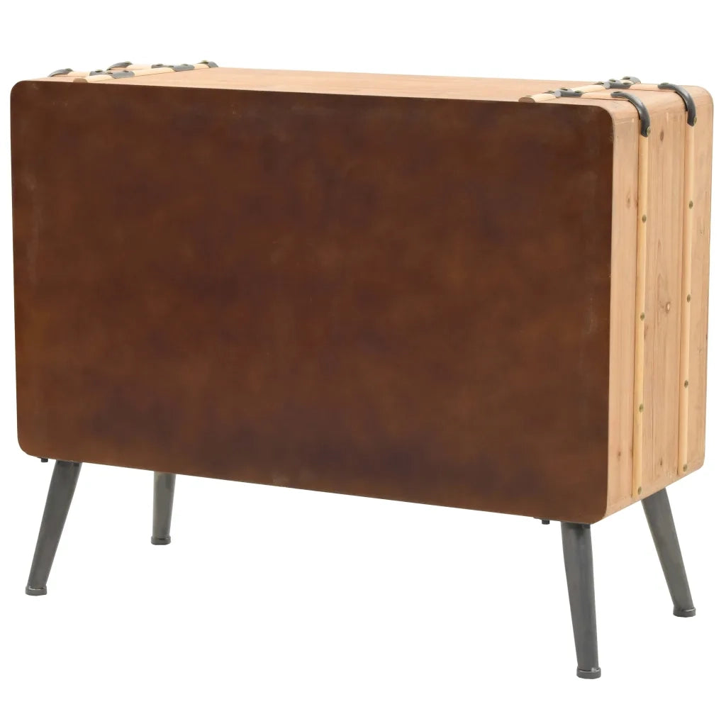 Cassettiera in Legno Massello di Abete 91x35x73 cm 245774