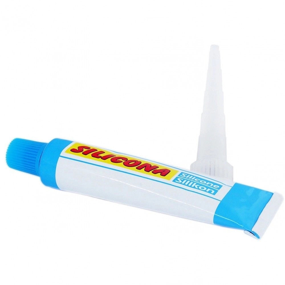 Trade Shop - Tubetto Mini Cartuccia Colla Silicone Sigillante Bianca Bianco Universale 30 Ml -