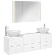 Set di mobili per il bagno 4 pcs Bianco 3406943
