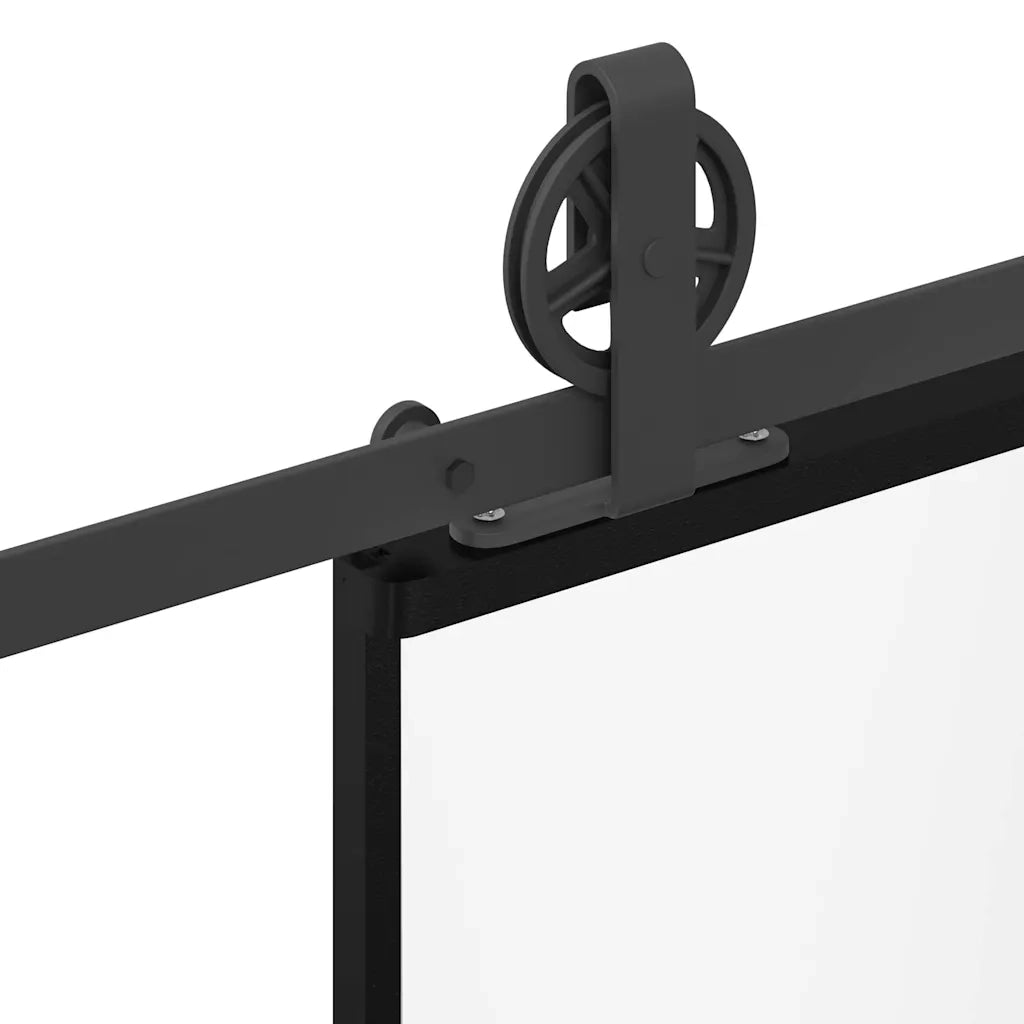 vidaXL Porta Scorrevole con Ferramenta 102x205 cm Vetro ESG Alluminio