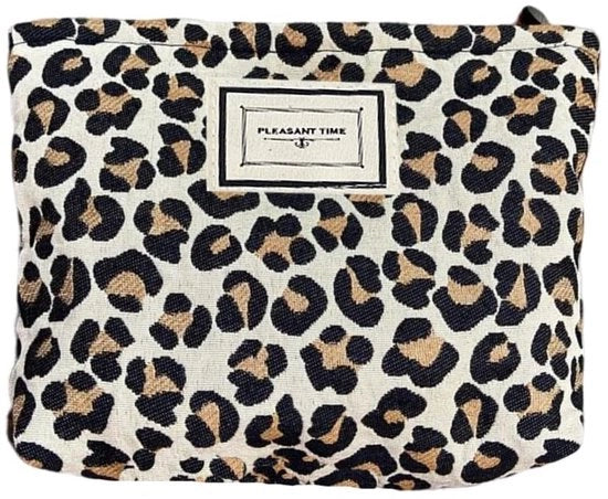 Borsa Cosmetici per Donne con Disegno di Leopardo Rosa, Borse da Trucco in Canapa Grande, Borse a Mano per Donne, Portafogli, Borse da Viaggio per la Toletta, Accessori, Organizzatore