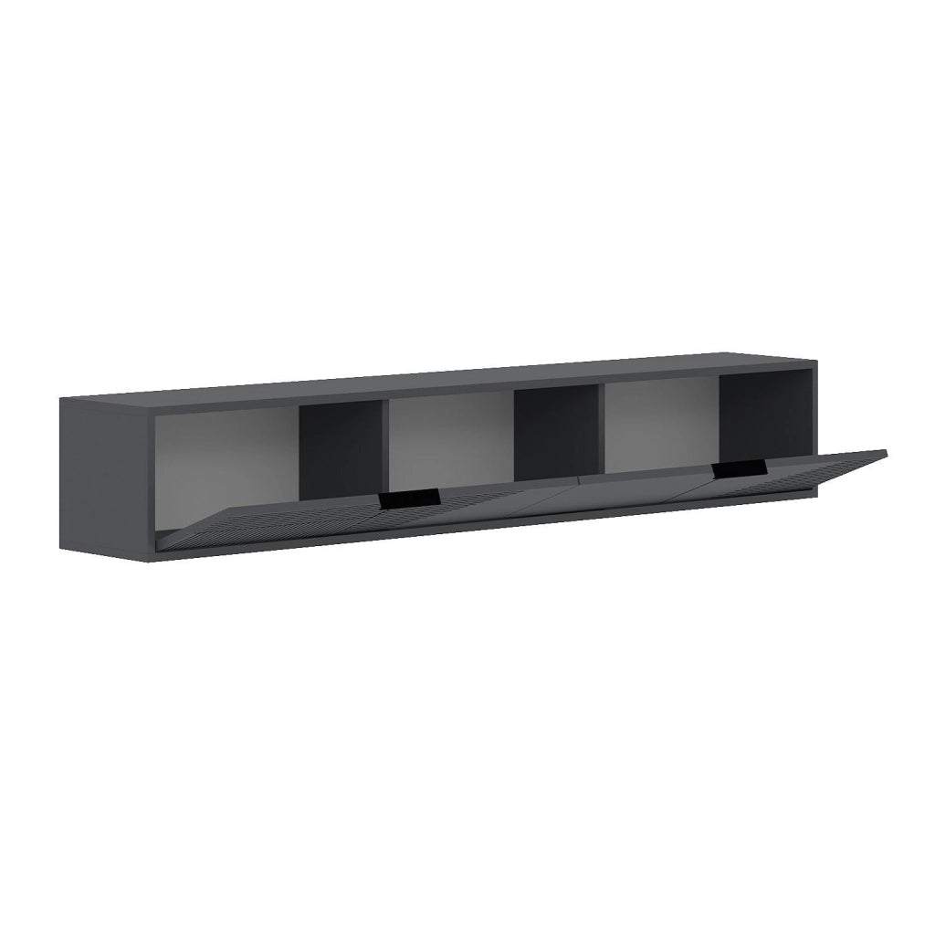 Mobile TV in legno "Parla" 180 x 30 x 30 cm - Antracite