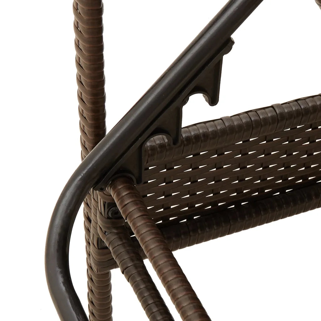 Lettino Prendisole | Sdraio da giardino | Lettino da sole con Cuscino Marrone 63x200x81 cm Polyrattan