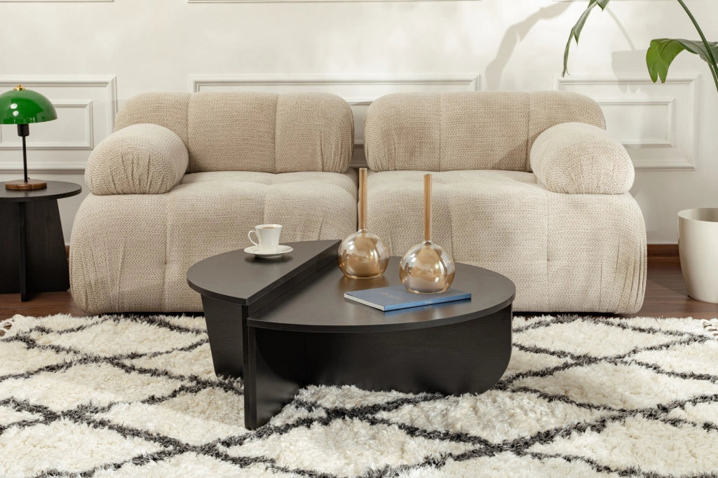 Tavolino da caffè in legno "Orion" - 90 x 60 x 30 cm - Legno nero