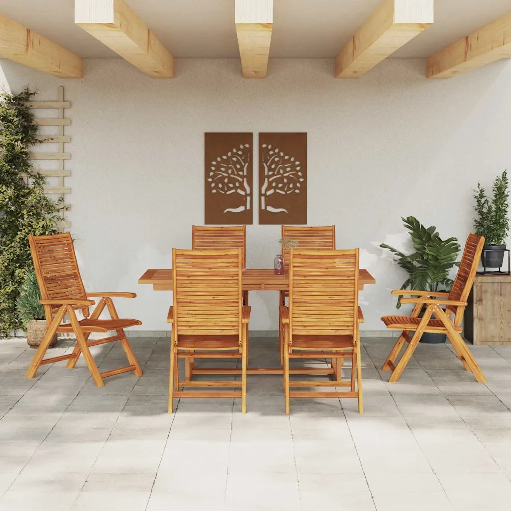Set da Pranzo per Giardino 7 pcs Marrone 3375721