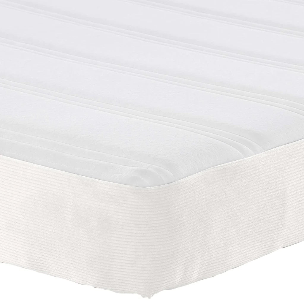 Materasso da Letto con materasso Crema 160 x 200 cm Tessuto 42008298