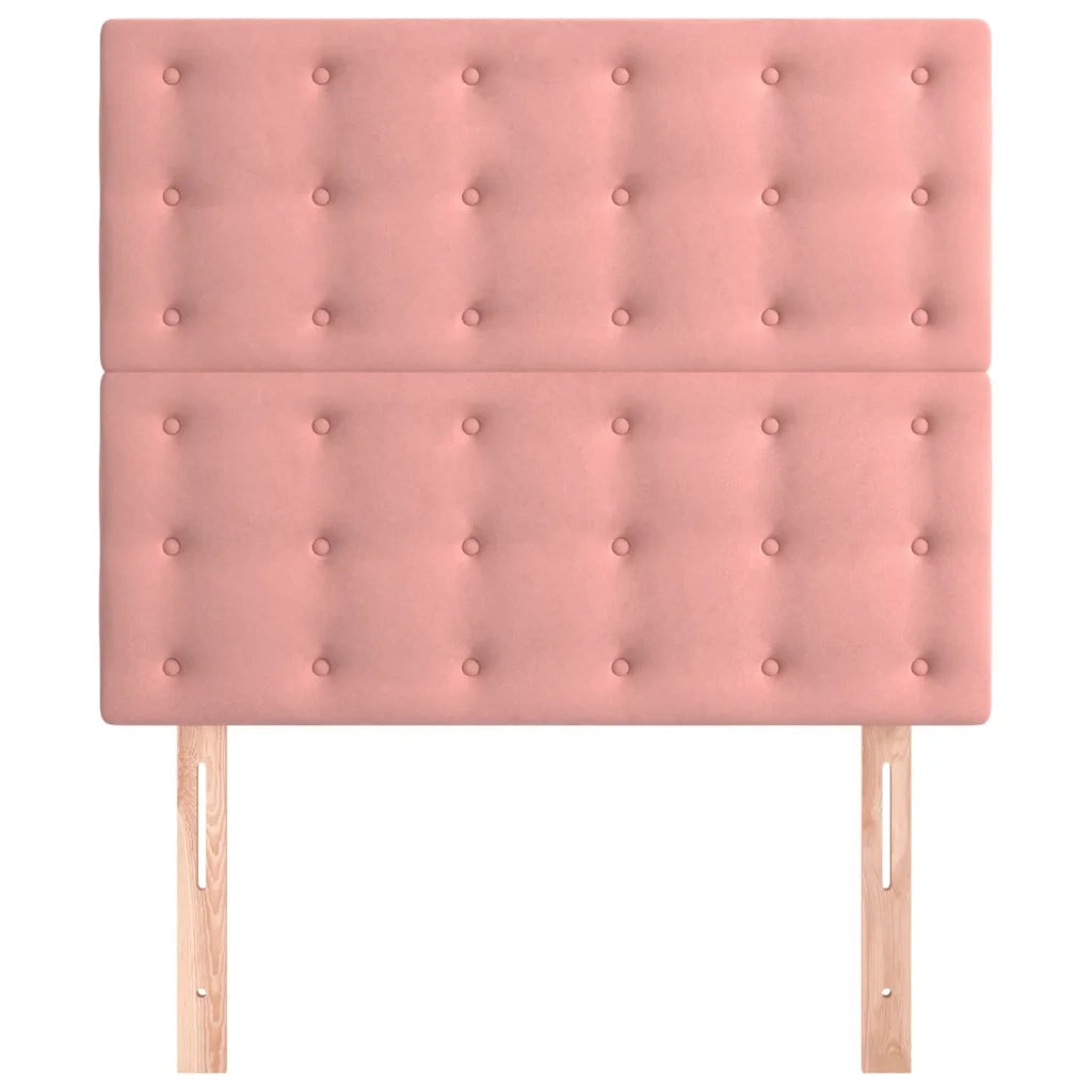 Testiera-Testata-Testiera Decorativa Rosa 80x5x118/128 cm Velluto 605941
