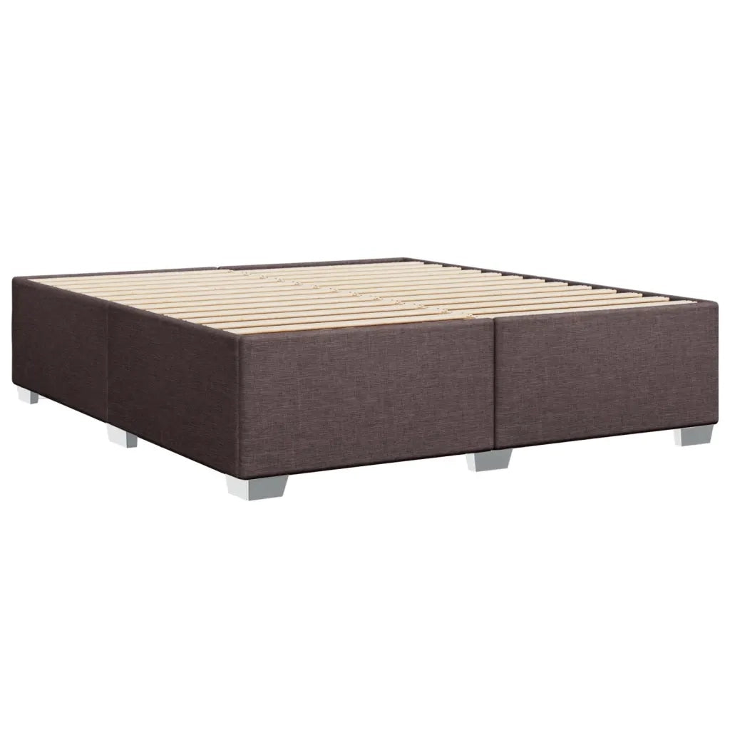 vidaXL Giroletto a Molle con Materasso Marrone Scuro 180x200cm Tessuto