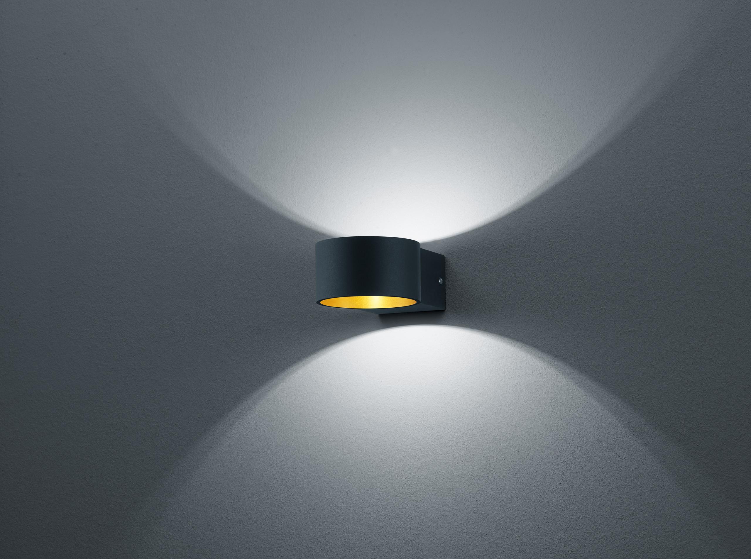 Applique da Interno a LED in Metallo Nero Opaco