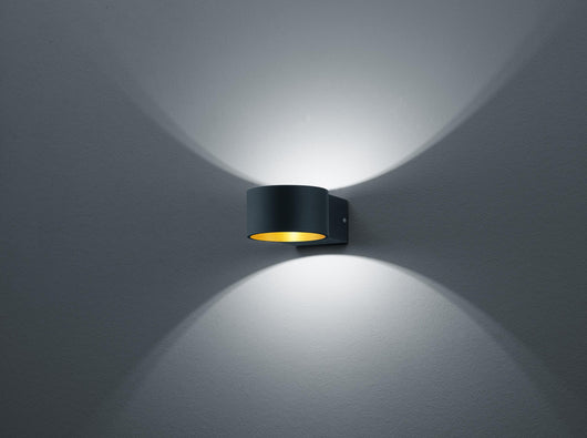 Applique da Interno a LED in Metallo Nero Opaco