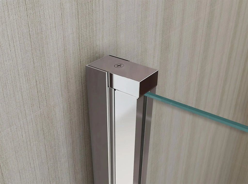 Porta Parete Doccia 170 cm 2 Ante a Libro in Cristallo Trasparente 6mm H190