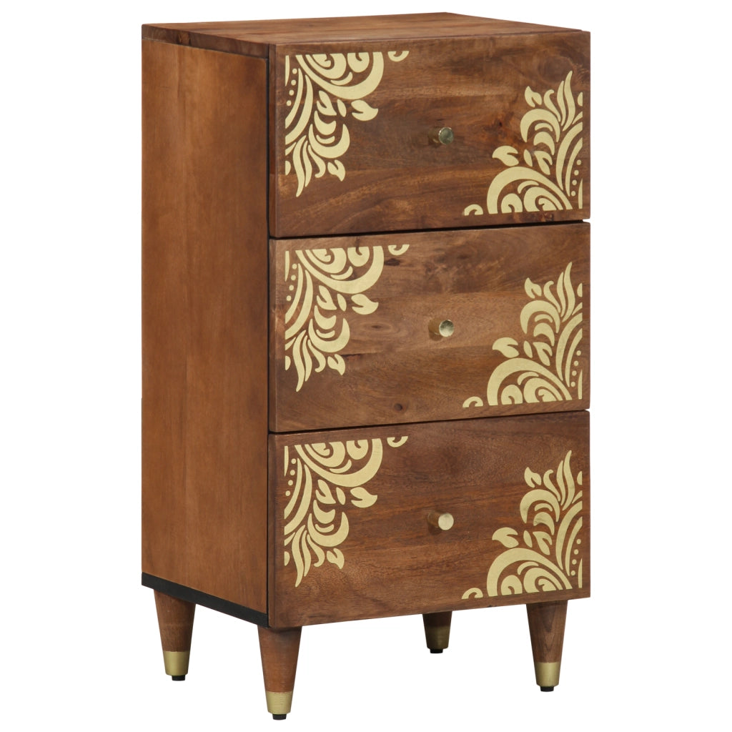 Sideboard Marrone miele Legno massello 40 x 33 x 75 cm Sideboard