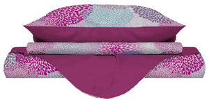 Copripiumino Matrimoniale con Stampa sul Sacco e Federe Doubleface Soffioni