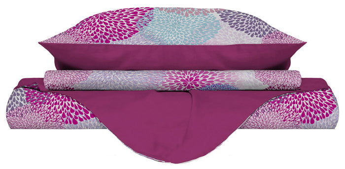 Copripiumino Singolo con Stampa sul Sacco e Federe Doubleface Soffioni