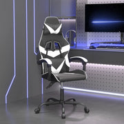 vidaXL Sedia da Gaming Nero e Bianco in Similpelle